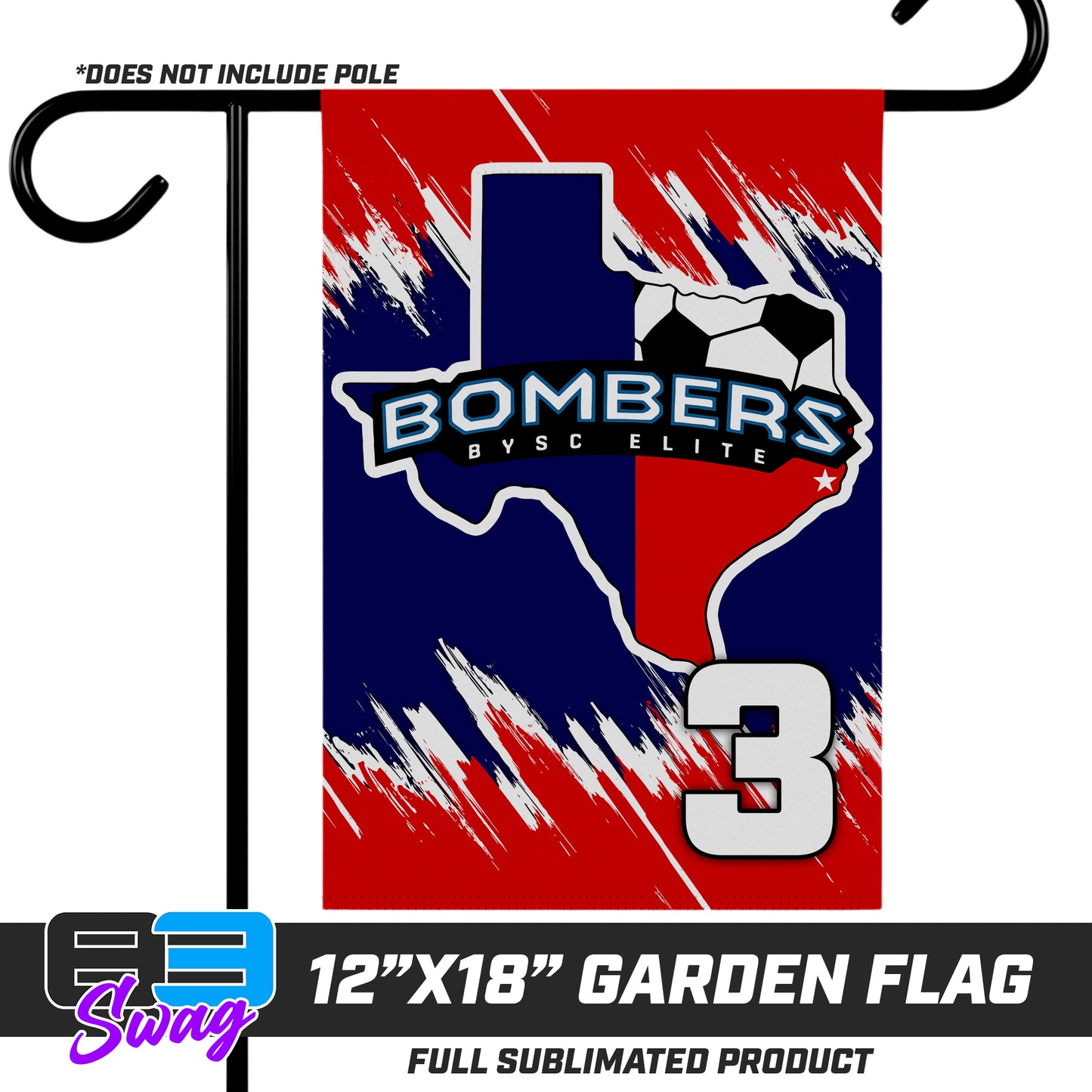 12"x18" Garden Flag - BYSC Bombers Soccer