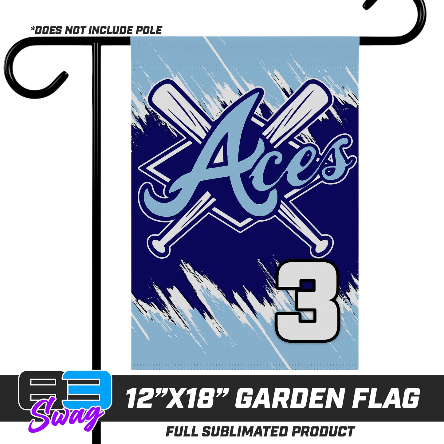 12"x18" Garden Flag - Aces Baseball