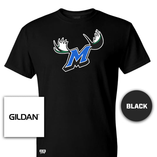 Gildan Youth & Adult 5.5 oz, 50-50 T-Shirt - Connecticut Moose Baseball V2