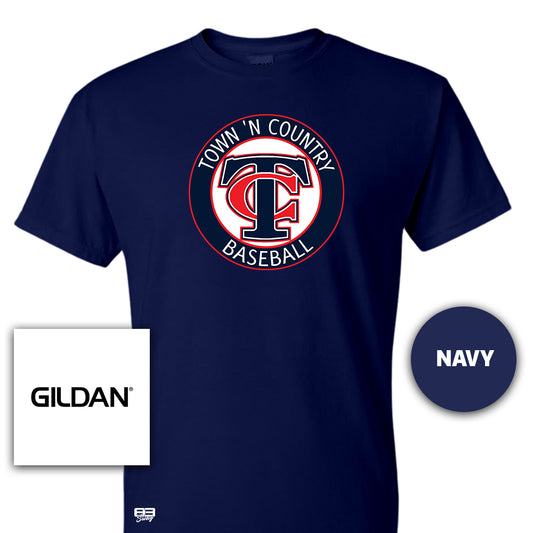 Gildan Youth & Adult 5.5 oz, 50-50 T-Shirt - Town N Country Baseball V2