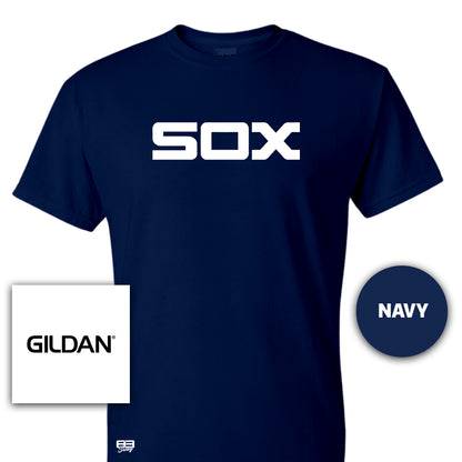 Gildan Youth & Adult 5.5 oz, 50-50 T-Shirt - Blue Sox V2