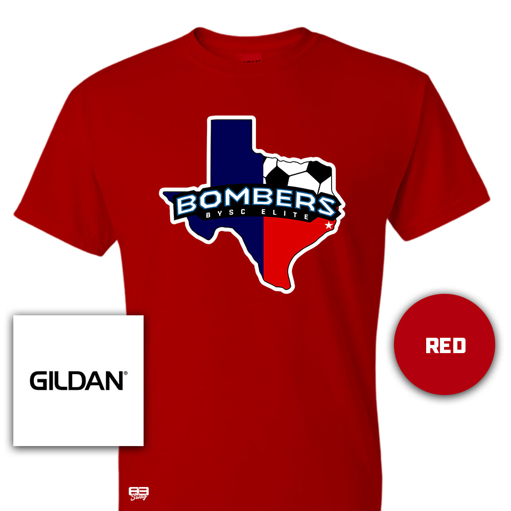 Gildan Youth & Adult 5.5 oz, 50-50 T-Shirt - BYSC Bombers Soccer