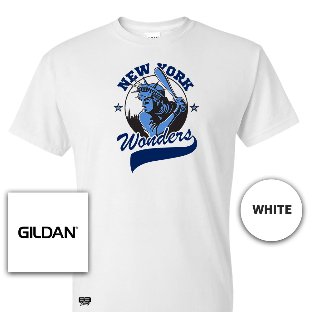 Gildan Youth & Adult 5.5 oz, 50-50 T-Shirt - New York Wonders V1