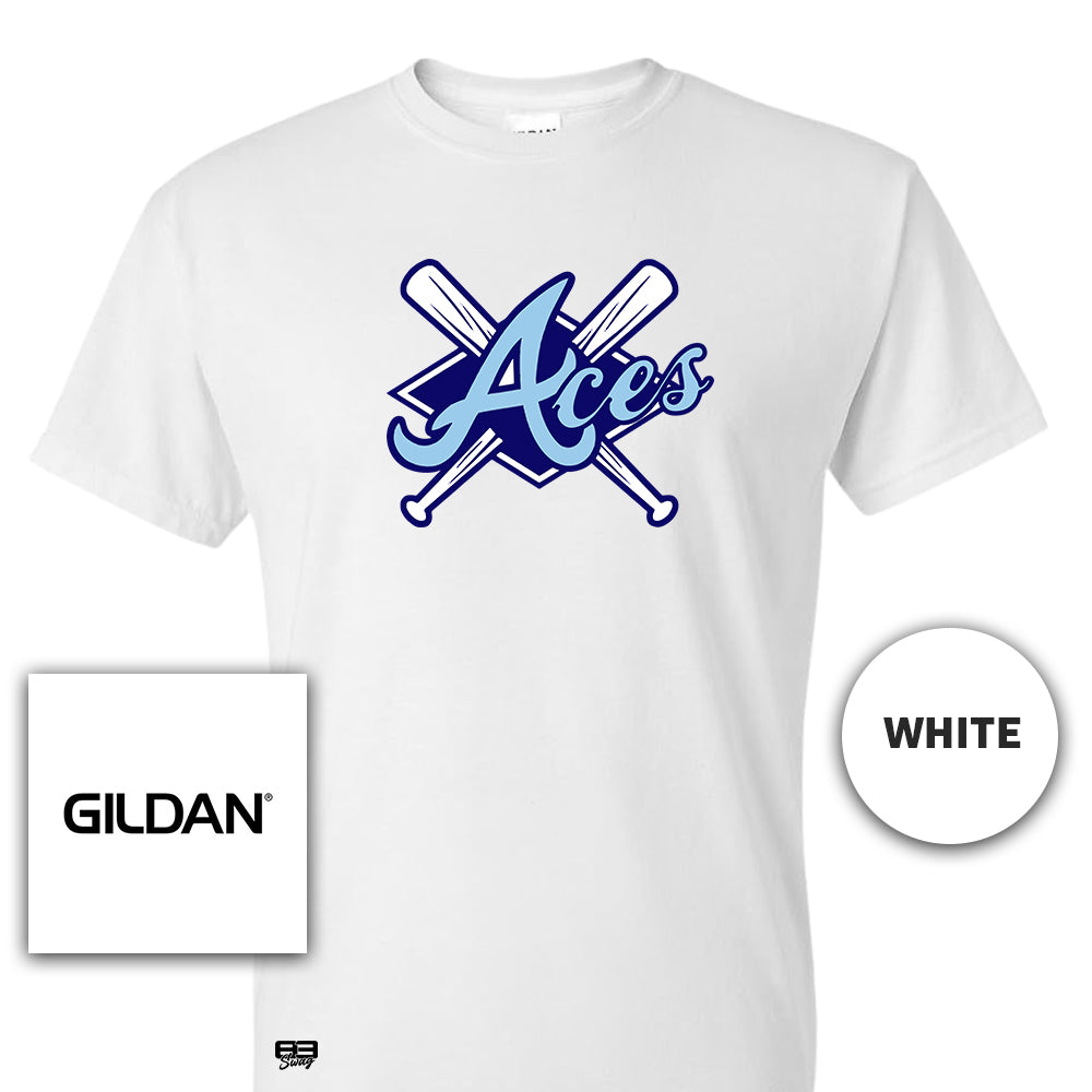 Gildan Youth & Adult 5.5 oz, 50-50 T-Shirt - Aces Baseball