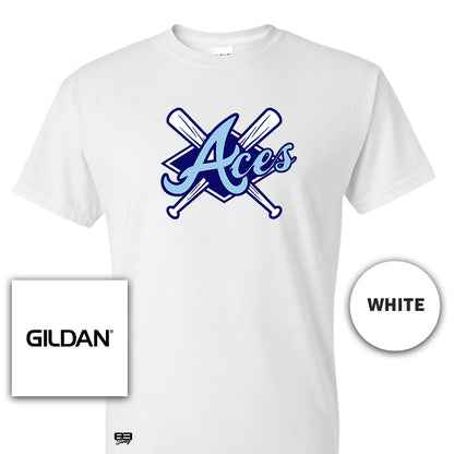 Gildan Youth & Adult 5.5 oz, 50-50 T-Shirt - Aces Baseball