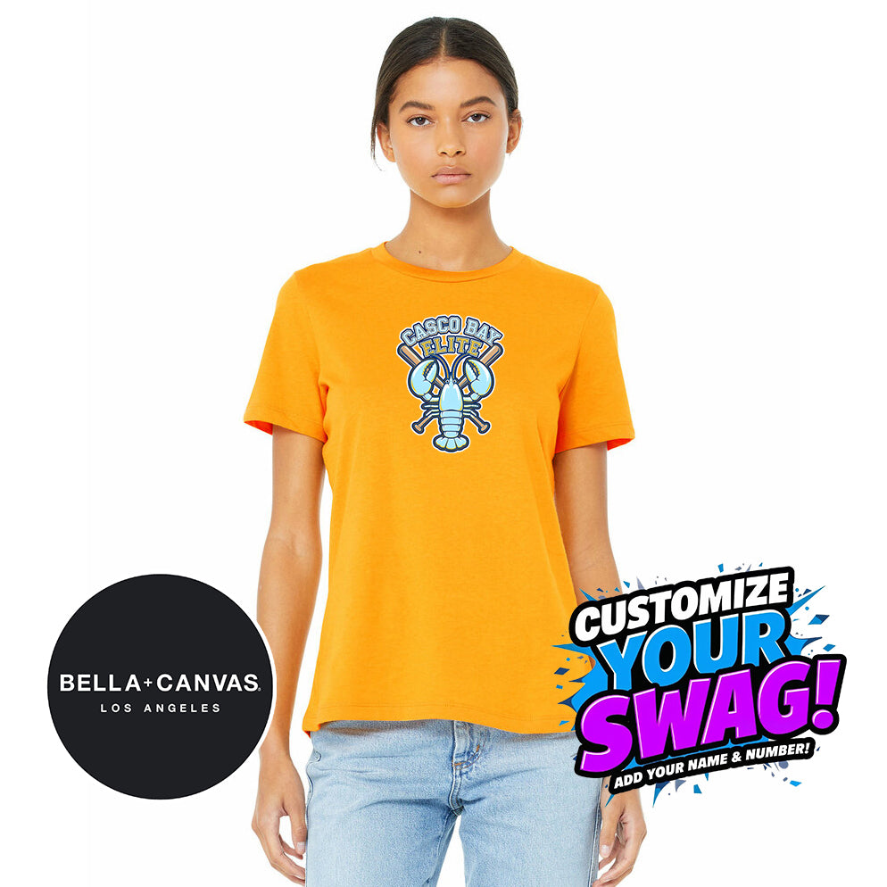 Bella + Canvas B6400 Women's Relaxed Jersey Short-Sleeve T-Shirt - Casco Bay Elite Baseball