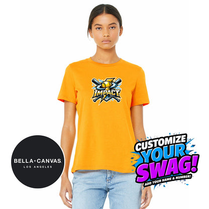 Bella + Canvas B6400 Women's Relaxed Jersey Short-Sleeve T-Shirt - Impact Softball - Massachusetts