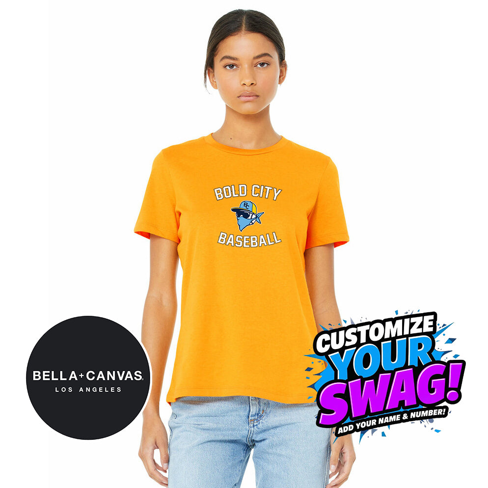 Bella + Canvas B6400 Women's Relaxed Jersey Short-Sleeve T-Shirt - Bold City Bandits Baseball