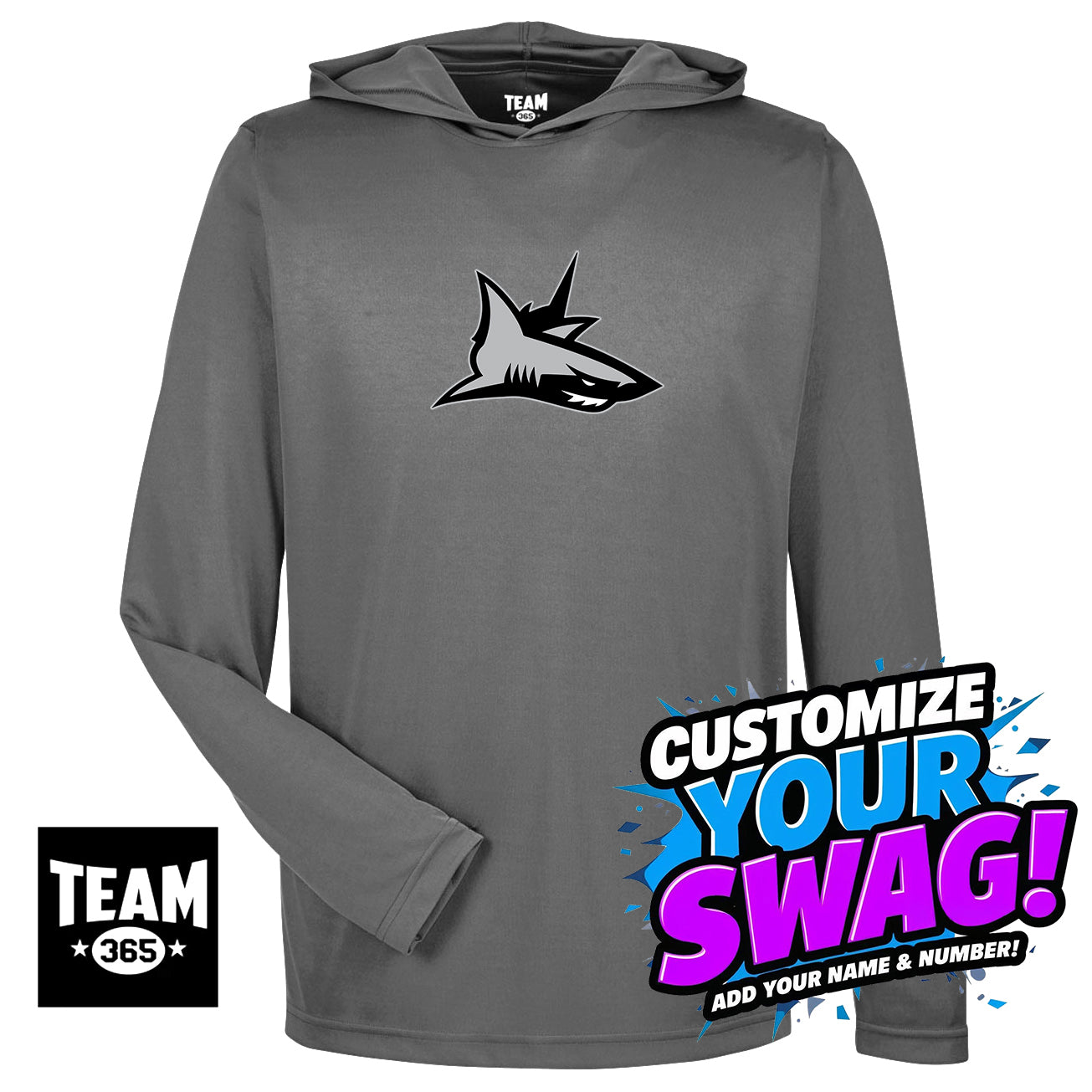 Team 365 Youth & Men's Zone Performance Hoodie - PVAA Sharks Baseball