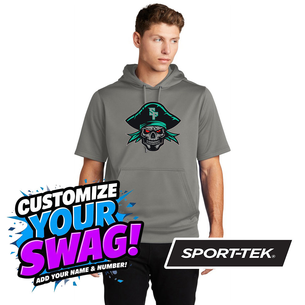 Sport-Tek Sport-Wick Fleece Short Sleeve Hooded Pullover ST251 - South Florida Pirates