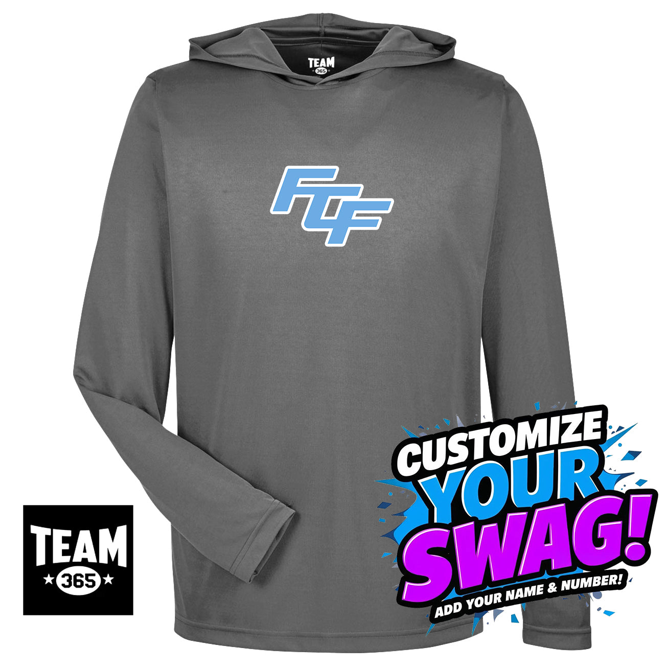 Team 365 Youth & Men's Zone Performance Hoodie - FCF Flight Baseball Blue