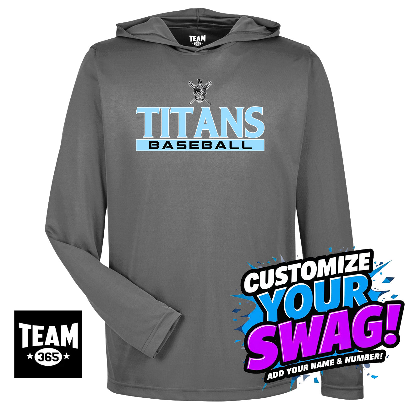 Team 365 Youth & Men's Zone Performance Hoodie - St. Johns Titans Baseball