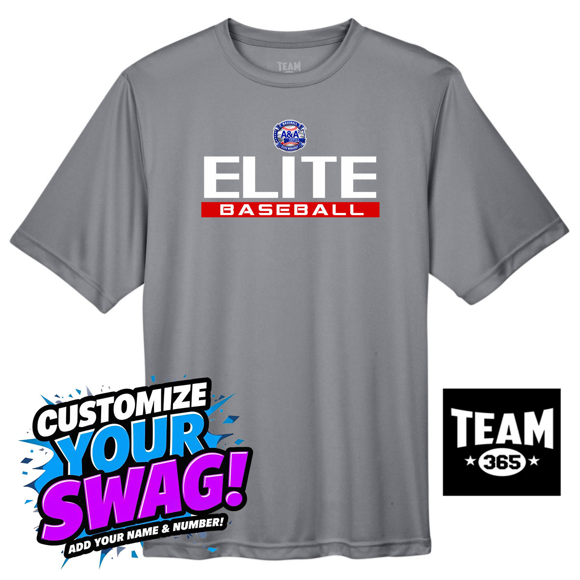 Team 365 Youth & Men's Zone Performance T-Shirt - A&A Baseball Elite