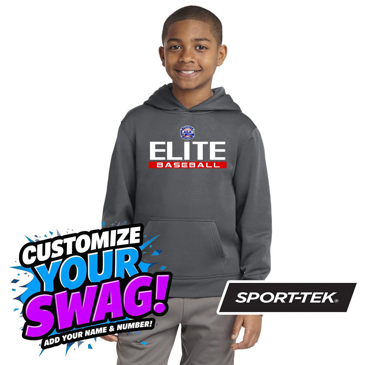 Sport-Tek Youth Sport-Wick Fleece Hooded Pullover YST244 - A&A Baseball Elite