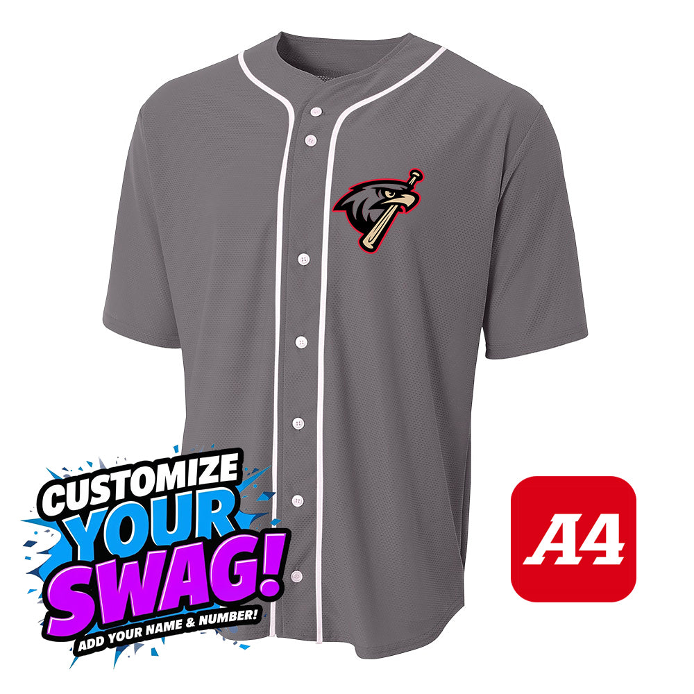 A4 Apparel N4184 Game Day Classic Baseball Jersey - MSA Redtails Baseball