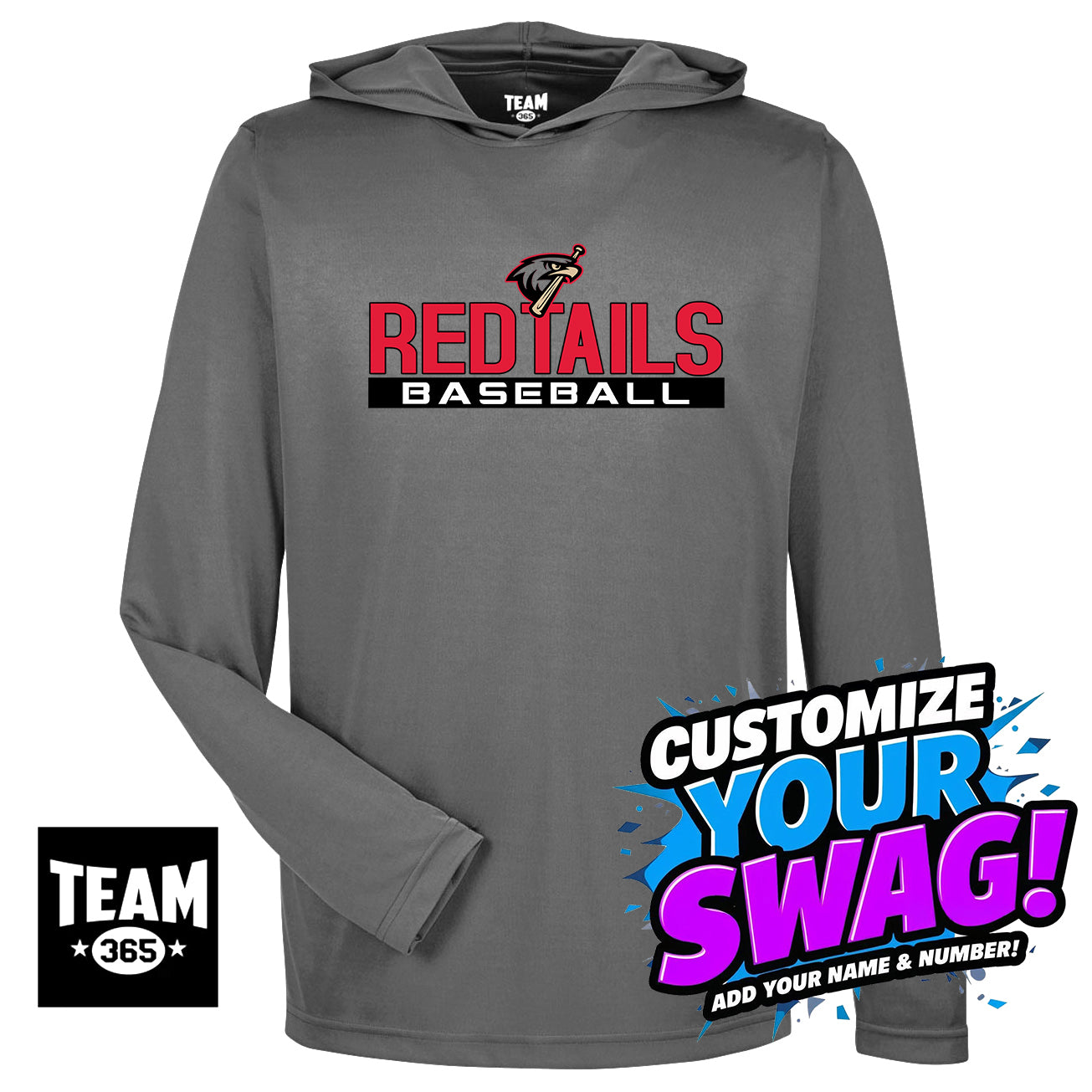 Team 365 Youth & Men's Zone Performance Hoodie - MSA Redtails Baseball