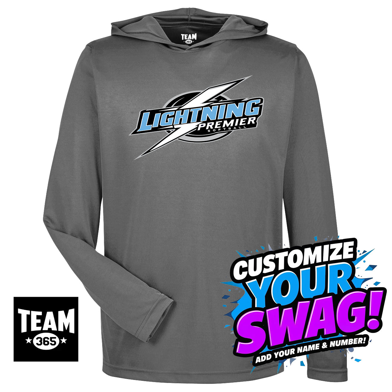 Team 365 Youth & Men's Zone Performance Hoodie - Lightning Premier Softball