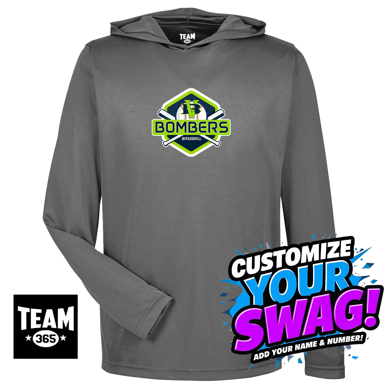 Team 365 Youth & Men's Zone Performance Hoodie - VB Bombers Baseball