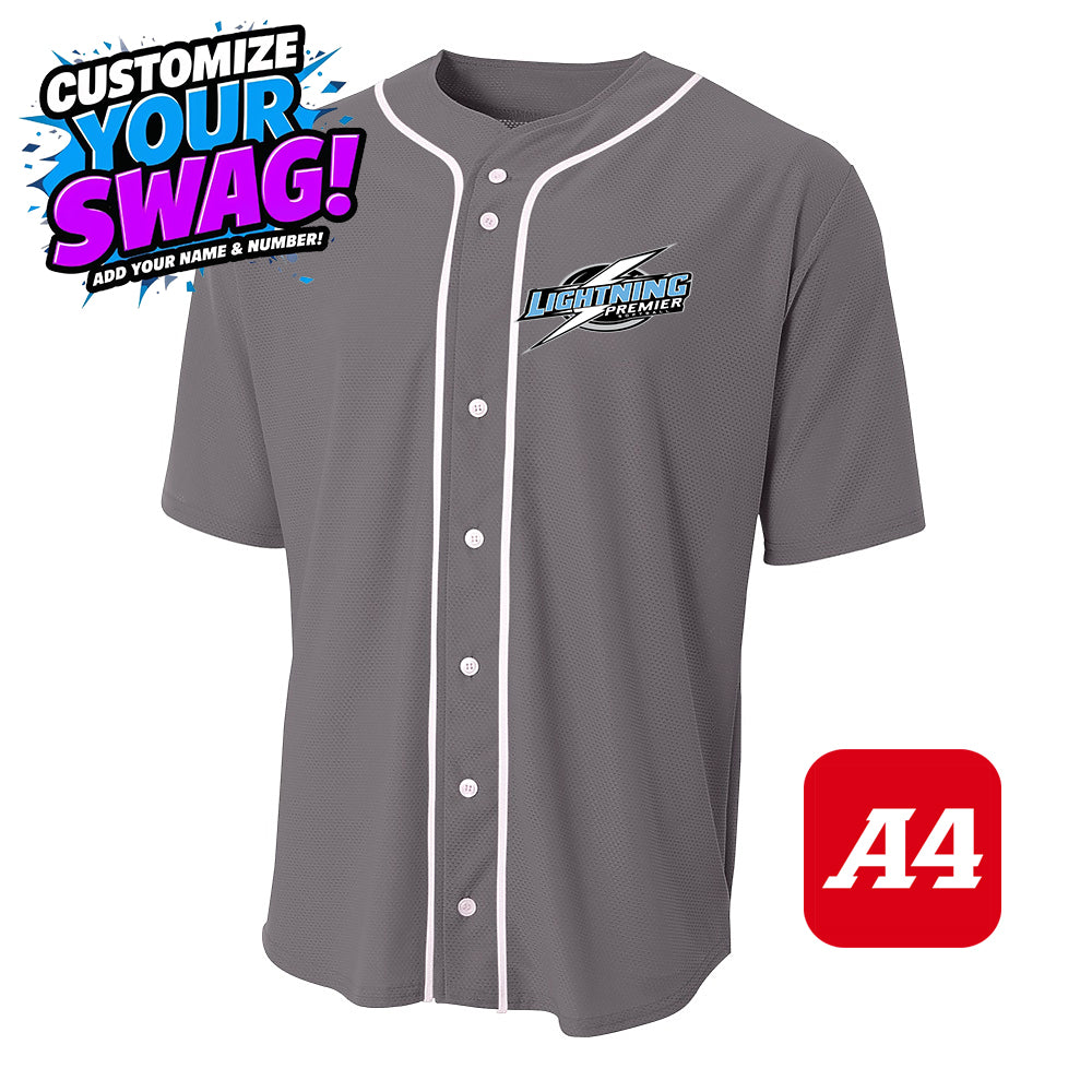 A4 Apparel N4184 Game Day Classic Baseball Jersey - Lightning Premier Softball