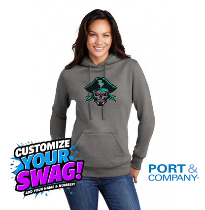 Port & Company Women's Core Fleece Pullover Hooded Sweatshirt LPC78H - South Florida Pirates