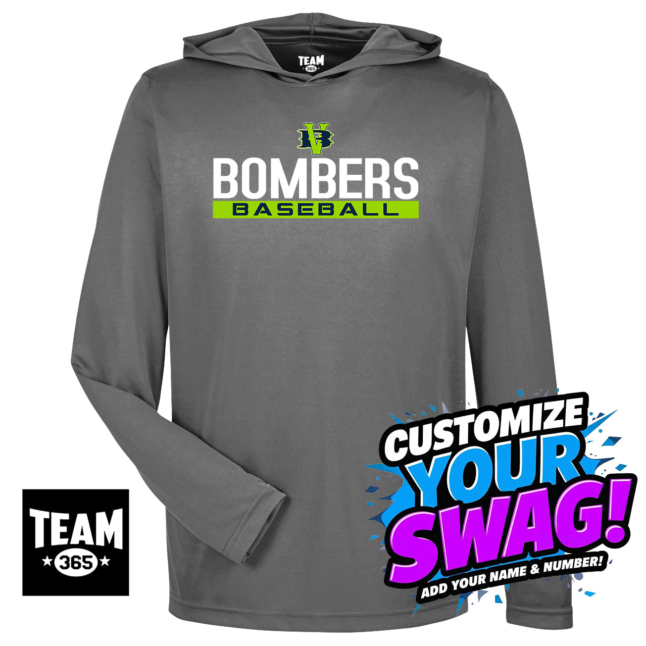 Team 365 TT31 Men's Zone Performance Quarter-Zip - VB Bombers Baseball