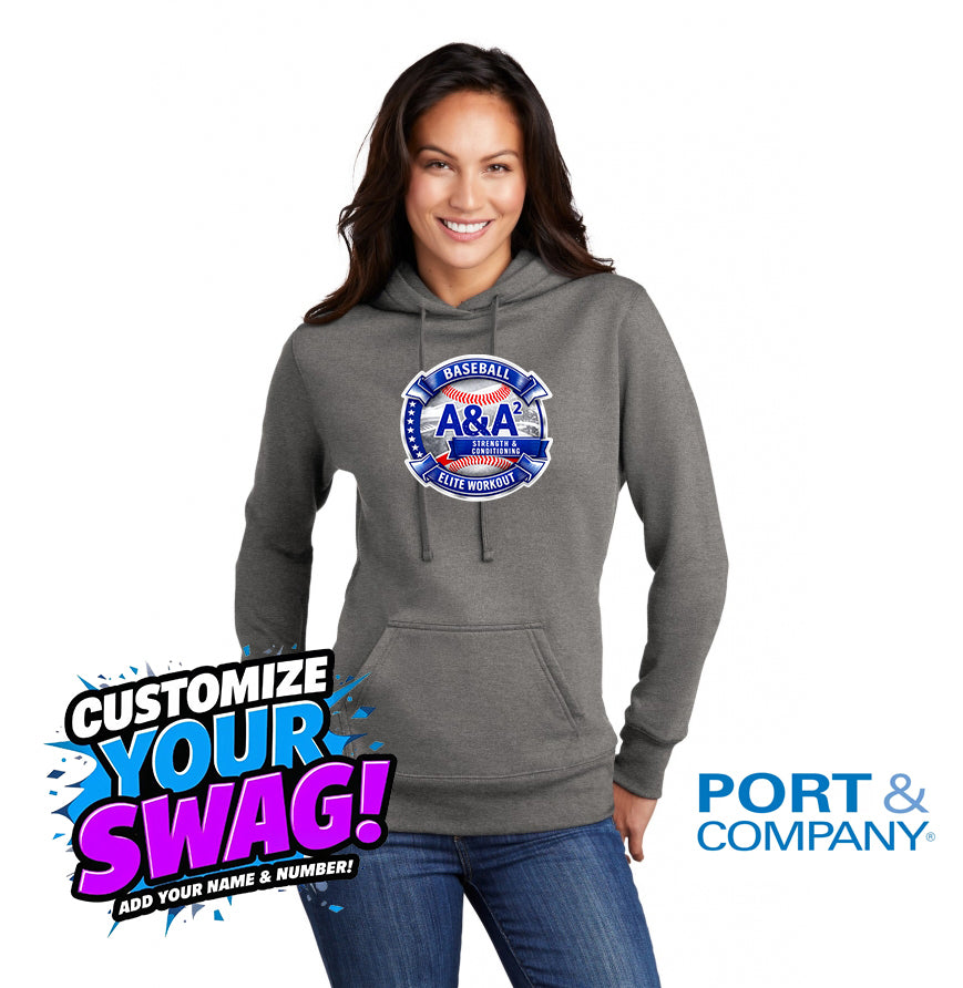 Port & Company Women's Core Fleece Pullover Hooded Sweatshirt LPC78H - A&A Baseball Elite