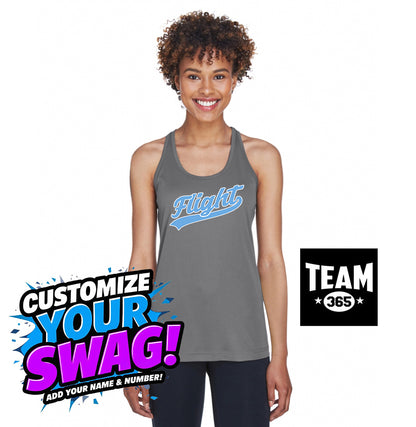 Team 365 TT11WRC Women's Zone Performance Racerback Tank - FCF Flight Baseball Blue