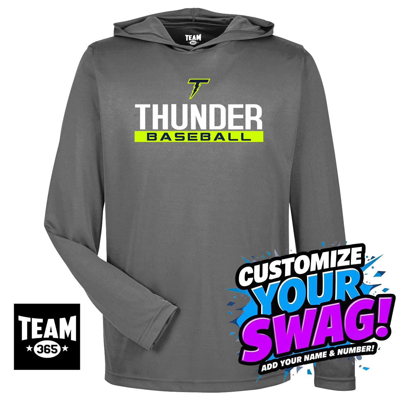 Team 365 Youth & Men's Zone Performance Hoodie - Ponte Vedra Thunder Baseball
