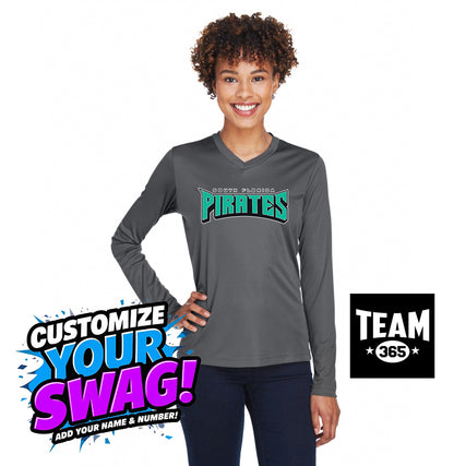 Team 365 TT11WL Women's Zone Performance Long-Sleeve T-Shirt - South Florida Pirates