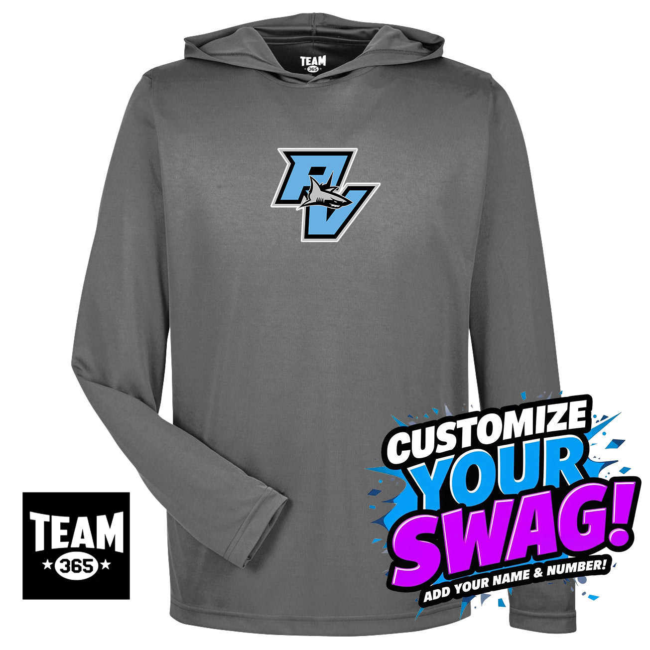 Team 365 Youth & Men's Zone Performance Hoodie - PVAA Sharks Baseball