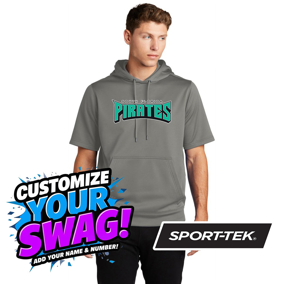 Sport-Tek Sport-Wick Fleece Short Sleeve Hooded Pullover ST251 - South Florida Pirates