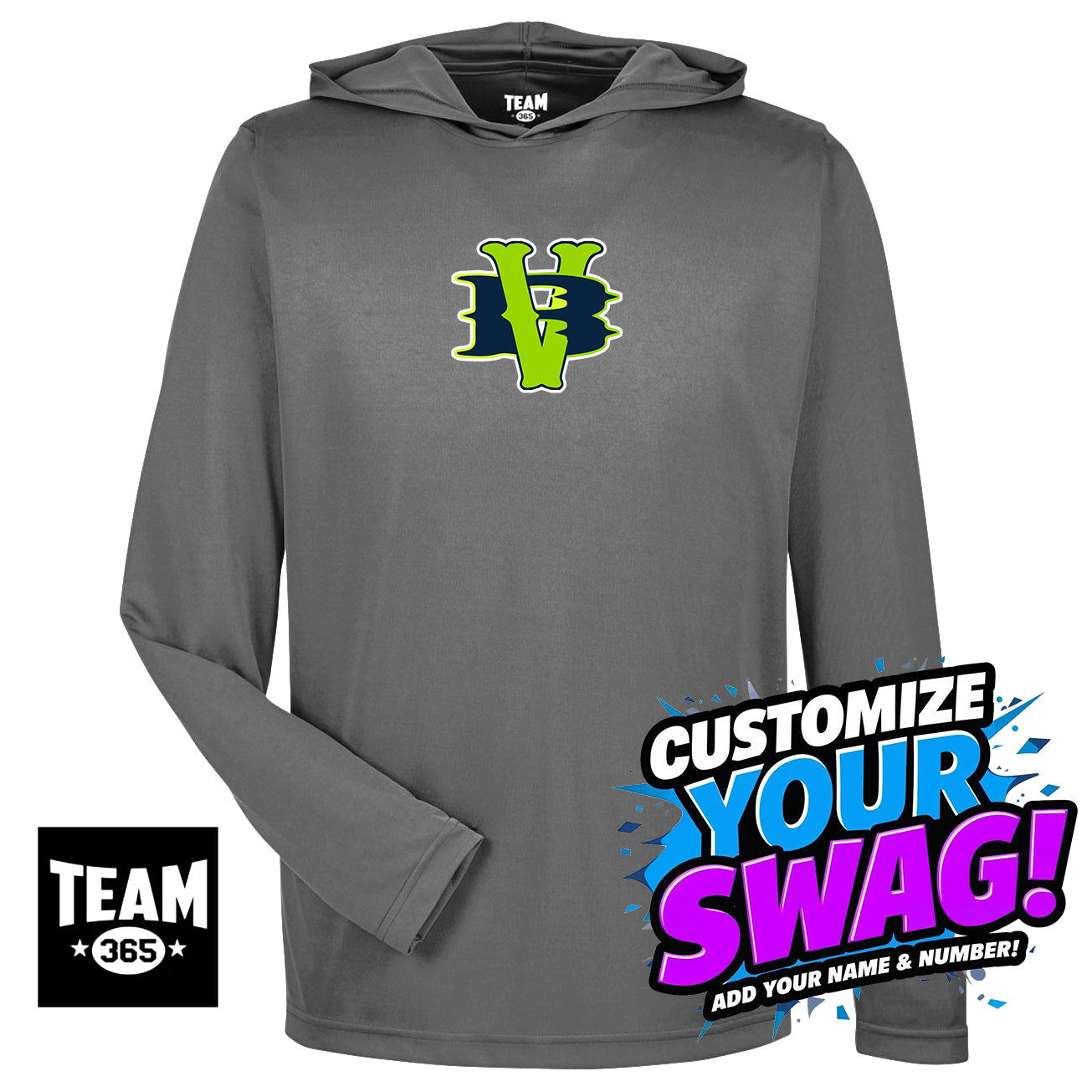 Team 365 Youth & Men's Zone Performance Hoodie - VB Bombers Baseball