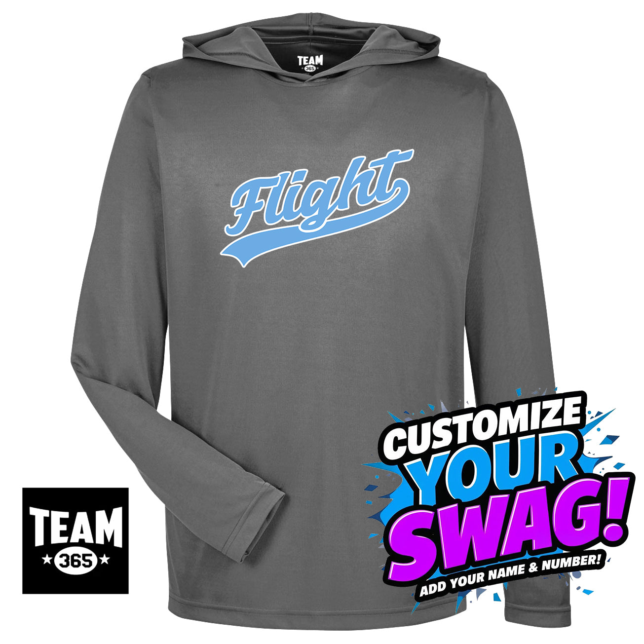 Team 365 Youth & Men's Zone Performance Hoodie - FCF Flight Baseball Blue