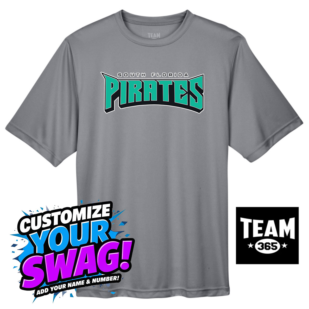 Team 365 Youth & Men's Zone Performance T-Shirt - South Florida Pirates