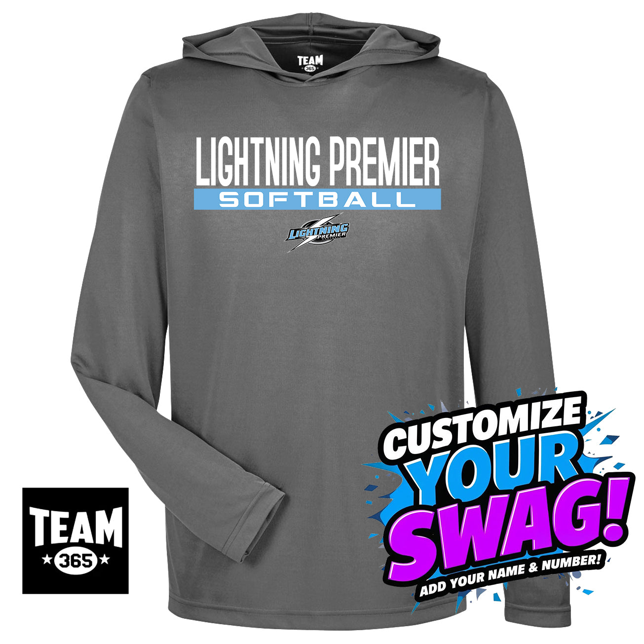 Team 365 Youth & Men's Zone Performance Hoodie - Lightning Premier Softball