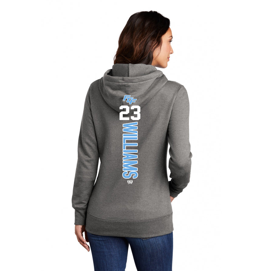 Port & Company Women's Core Fleece Pullover Hooded Sweatshirt LPC78H - FCF Flight Baseball Blue