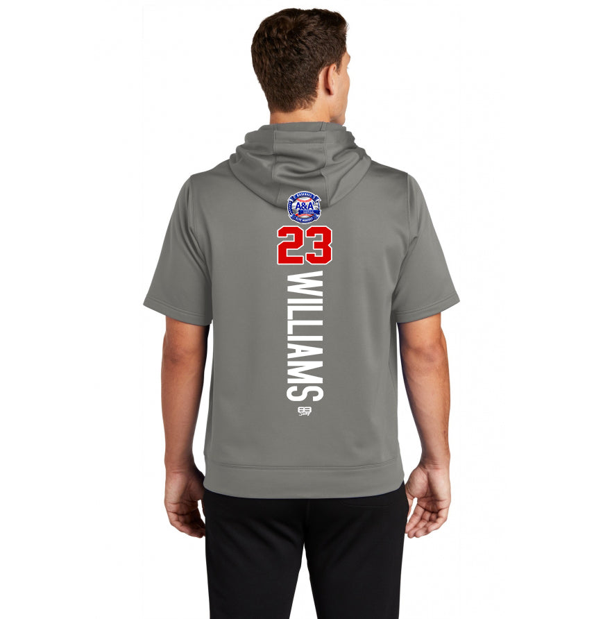 Sport-Tek Sport-Wick Fleece Short Sleeve Hooded Pullover ST251 - A&A Baseball Elite