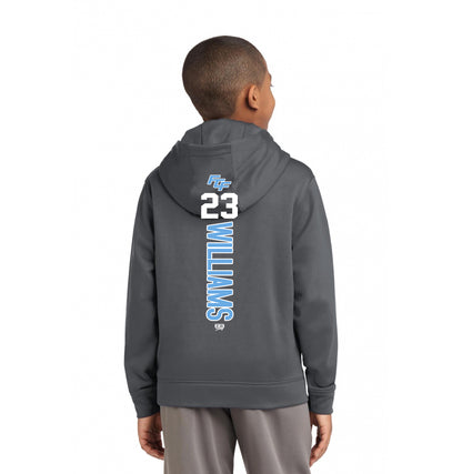 Sport-Tek Youth Sport-Wick Fleece Short Sleeve Hooded Pullover YST251 - FCF Flight Baseball Blue