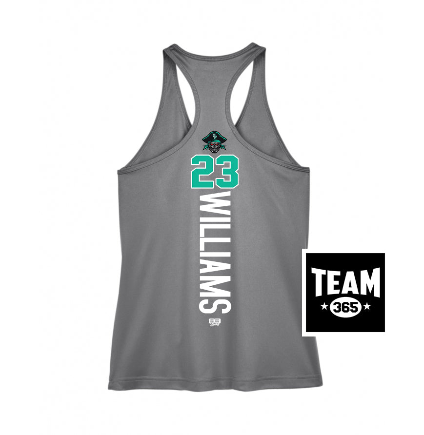 Team 365 TT11WRC Women's Zone Performance Racerback Tank - South Florida Pirates