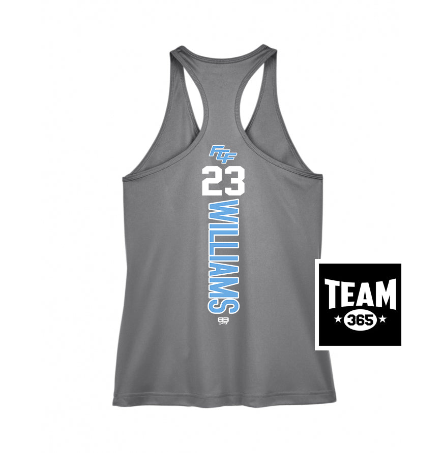 Team 365 TT11WRC Women's Zone Performance Racerback Tank - FCF Flight Baseball Blue