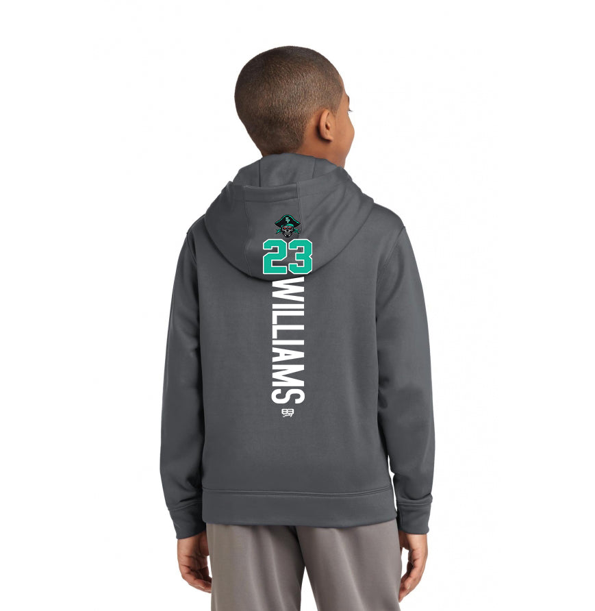 Sport-Tek Youth Sport-Wick Fleece Hooded Pullover YST244 - South Florida Pirates