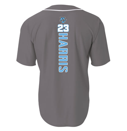 A4 Apparel N4184 Game Day Classic Baseball Jersey - PVAA Sharks