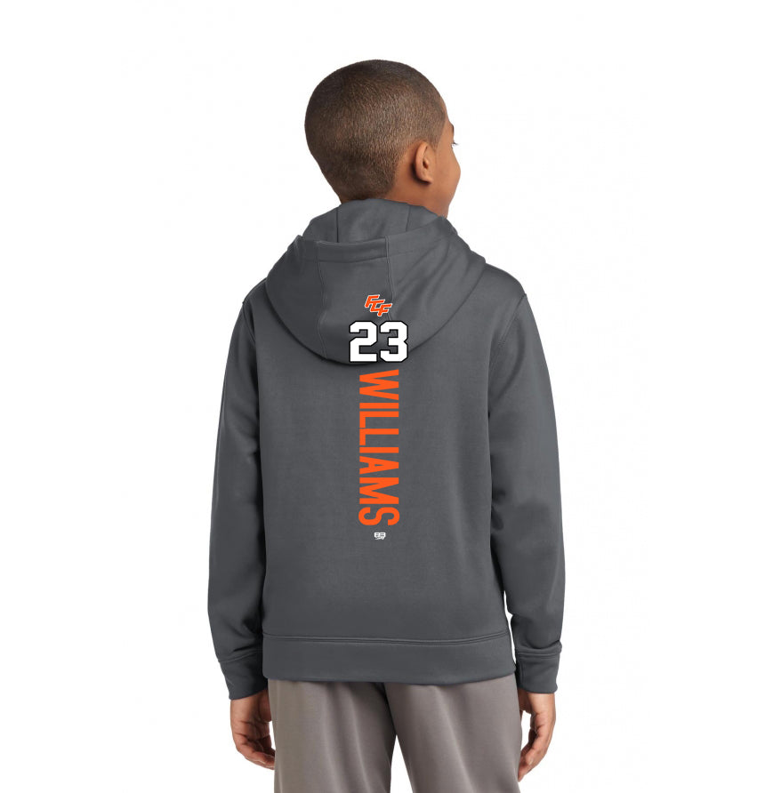 Sport-Tek Youth Sport-Wick Fleece Hooded Pullover YST244 - FCF Flight Baseball