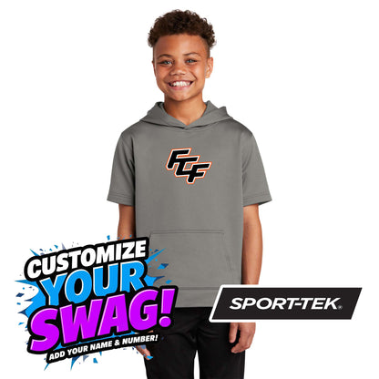 Sport-Tek Youth Sport-Wick Fleece Short Sleeve Hooded Pullover YST251 - FCF Flight Baseball