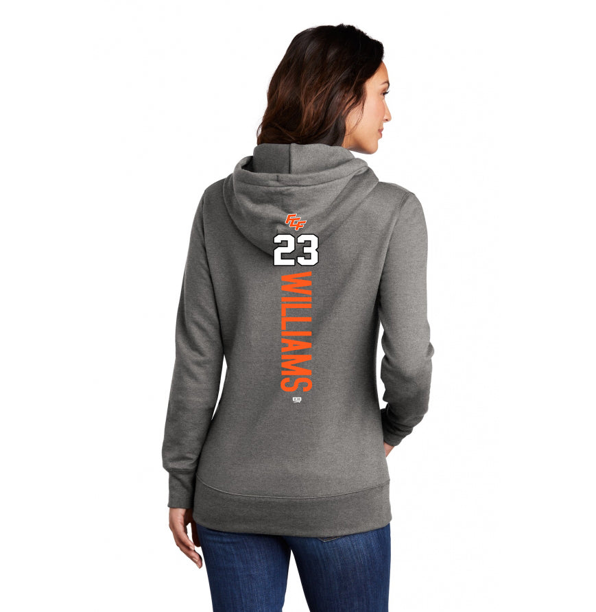 Port & Company Women's Core Fleece Pullover Hooded Sweatshirt LPC78H -FCF Flight Baseball