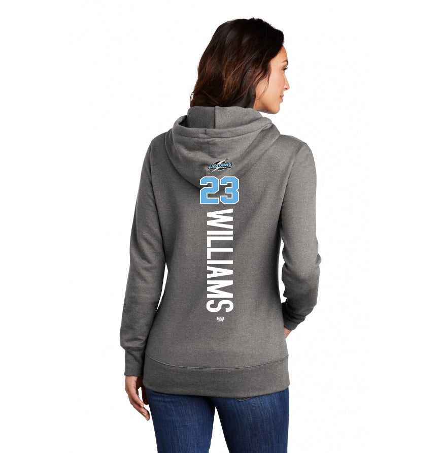 Port & Company Women's Core Fleece Pullover Hooded Sweatshirt LPC78H - Lightning Premier Softball