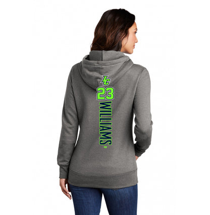 Port & Company Women's Core Fleece Pullover Hooded Sweatshirt LPC78H - Indy Clutch Baseball