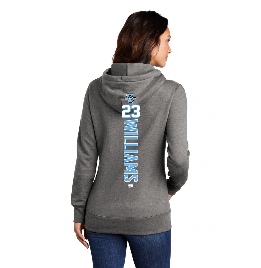 Port & Company Women's Core Fleece Pullover Hooded Sweatshirt LPC78H - PVAA Sharks Baseball