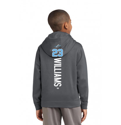 Sport-Tek Youth Sport-Wick Fleece Hooded Pullover YST244 - Lightning Premier Softball