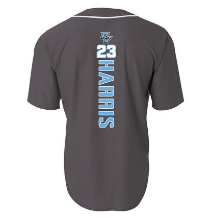 A4 Apparel N4184 Game Day Classic Baseball Jersey - PVAA Sharks